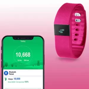 Image of Bas-tek Classic Fitness Bluetooth Oled Display Sports Activity Bracelet - Pink
