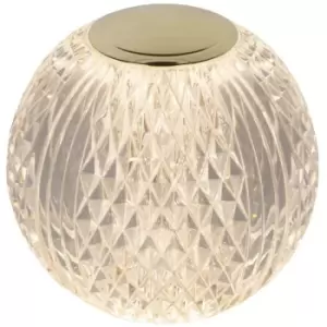 Image of Lucide Cintra Modern Rechargeable Table lamp - Battery - Ø11cm - LED Dim. - 1x2W 2700K - 3 StepDim - Transparant