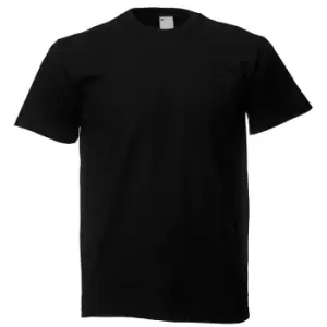 Image of Mens Short Sleeve Casual T-Shirt (Large) (Jet Black)