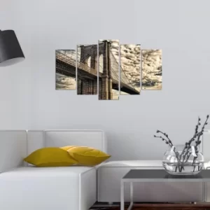 Image of 5BRMDF-5 Multicolor Decorative MDF Painting (5 Pieces)