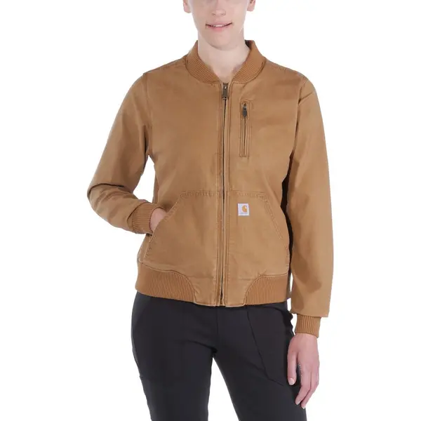 Image of Carhartt Crawford Womens Bomber Jacket, brown, Size XS