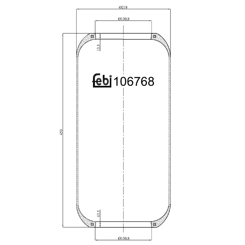 Image of FEBI BILSTEIN 106768 Boot, air suspension Rear Axle Boot,air suspension (324)