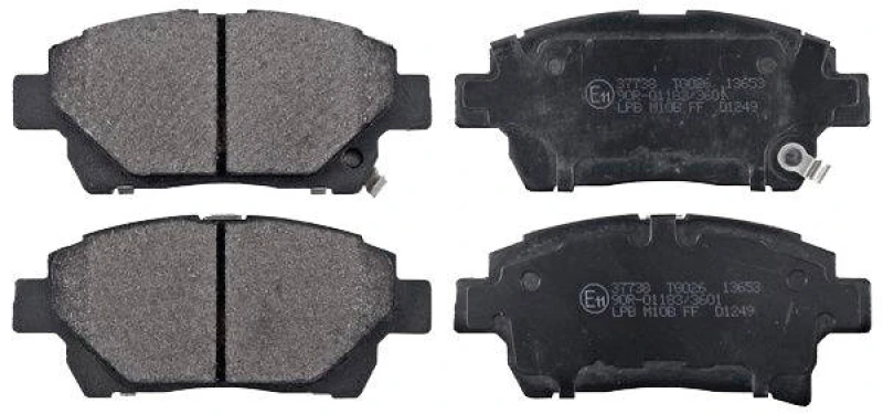 Image of A.B.S. 37738 Brake pad set with acoustic wear warning Brake Pad Set,disc brake (402)