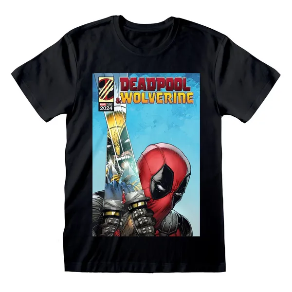 image of Deadpool Deadpool & Wolverine - Deadpool Reflection T-Shirt Black S Men