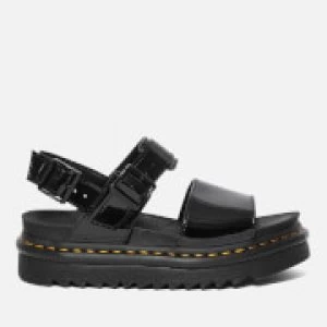 image of Dr. Martens Womens Voss Patent Sandals - Black Patent - UK 6