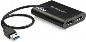 Image of USB to Dual DisplayPort 4K 60Hz Adapter