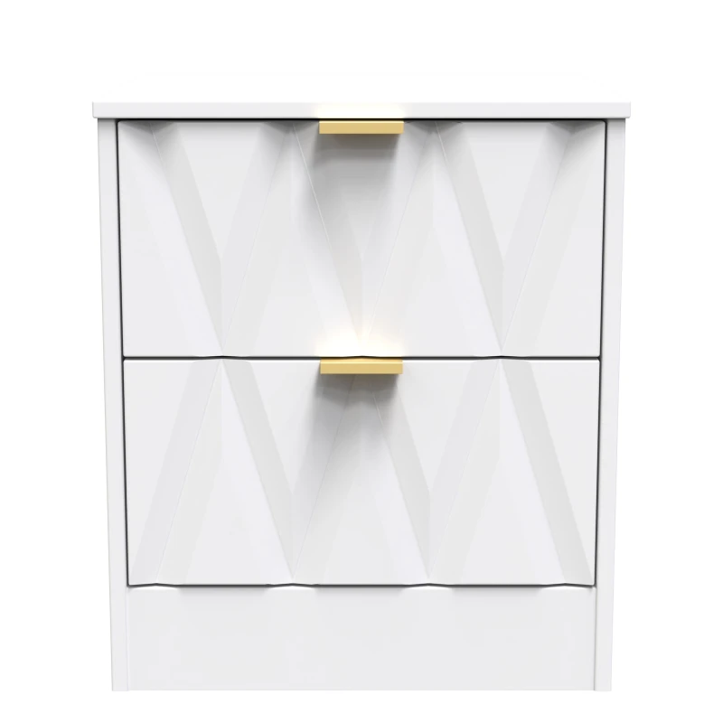 Image of Ready Assembled 2 U Washington 2 Drawer Bedside (Ready Assembled) in White Size: Small White Unisex Small