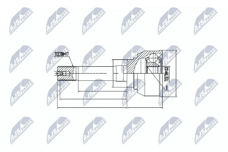 Image of NTY CV joint kit NTY NPZ-IS-007