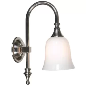 Image of Classic Bathroom Wall Light Satin Nickel IP44