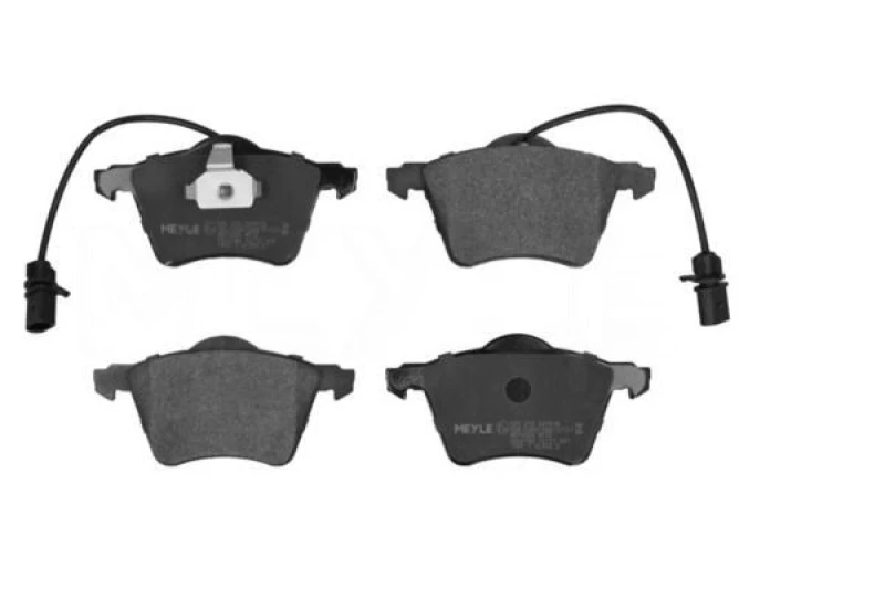 Image of MEYLE 025 210 3419/W Brake pad set Front Axle, incl. wear warning contact, Original Quality, with anti-squeak plate Brake Pad Set,disc brake (402)