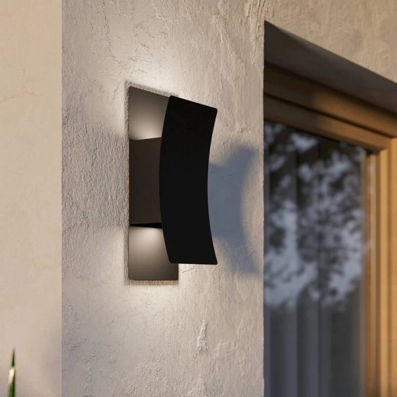 Image of Eglo Verdolino Steel LED Tricolour Modern Wall Light, Black Unisex
