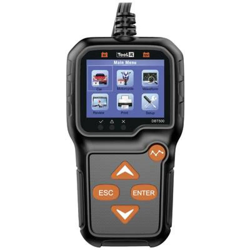 Image of Toolit Toolit DBT500 Car battery tester 6 V, 12 V Battery tester, Alternator control, Charge monitoring 140 mm x 80 mm x 20 mm 079823