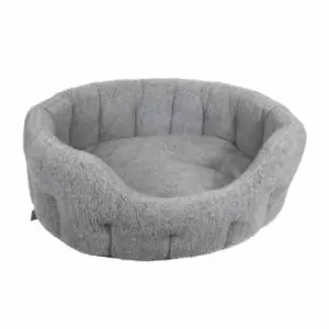 Image of P&L Oval Sherpa Fleece Dog Bed Medium