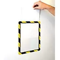 Image of BEAVERSWOOD FRAMES4DOCS Document Frames OD-SFD4/10-BLYL A4 Black, Yellow Pack of 10