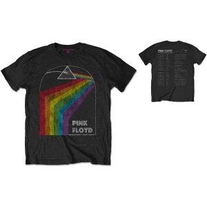 Image of Pink Floyd - Dark Side of the Moon 1972 Tour Unisex Medium T-Shirt - Black