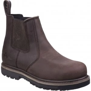 Image of Amblers Mens Safety As231 Dealer Boots Brown Size 10