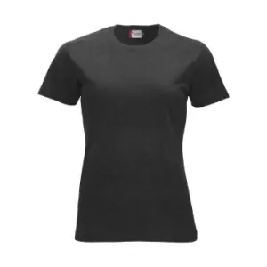 Image of Clique Womens/Ladies New Classic Melange T-Shirt (L) (Anthracite)