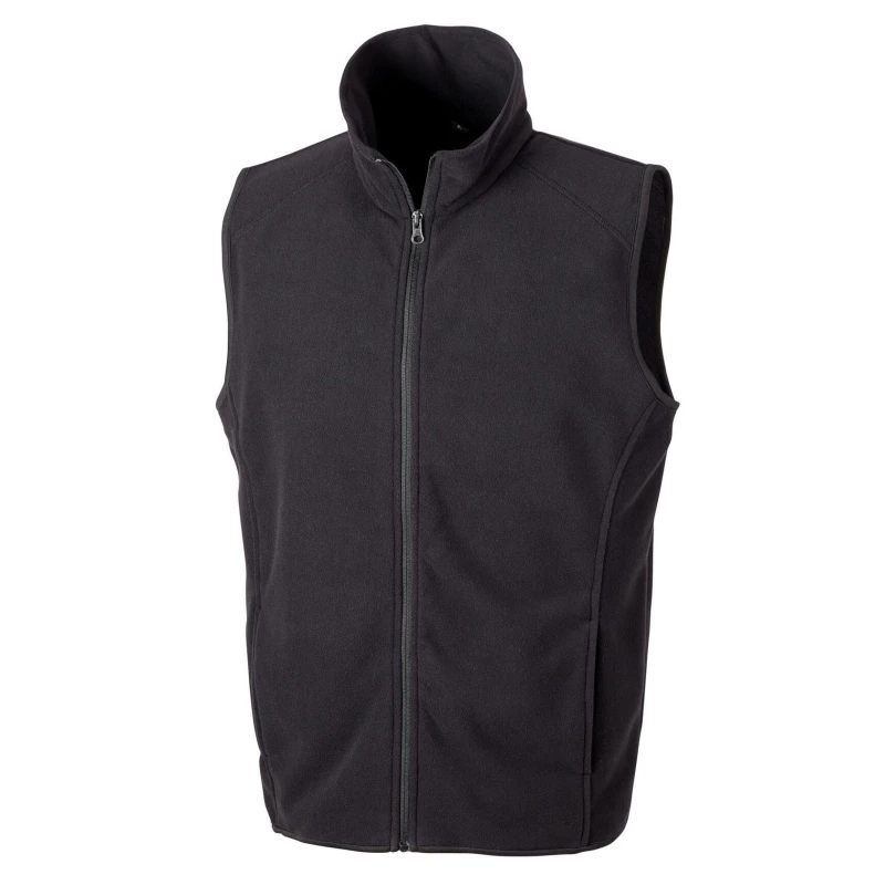 Image of Result Result Men Core Micro Fleece Gilet in Black Size: X-Small Black XS Male 5059000113383
