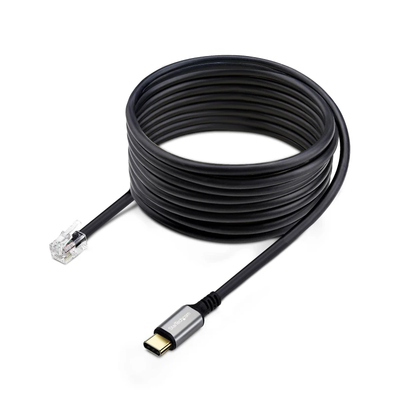 Image of StarTech.com StarTech.com UR9-HeadSET-ADAPTER cable gender changer USB-C RJ-9 Black UR9-HeadSET-ADAPTER