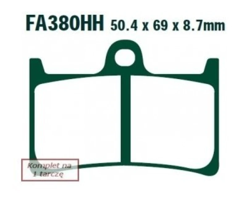 Image of EBC Brakes Brake pad set EBC Brakes FA380HH