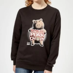 image of Toy Story Kung Fu Pork Chop Womens Sweatshirt - Black