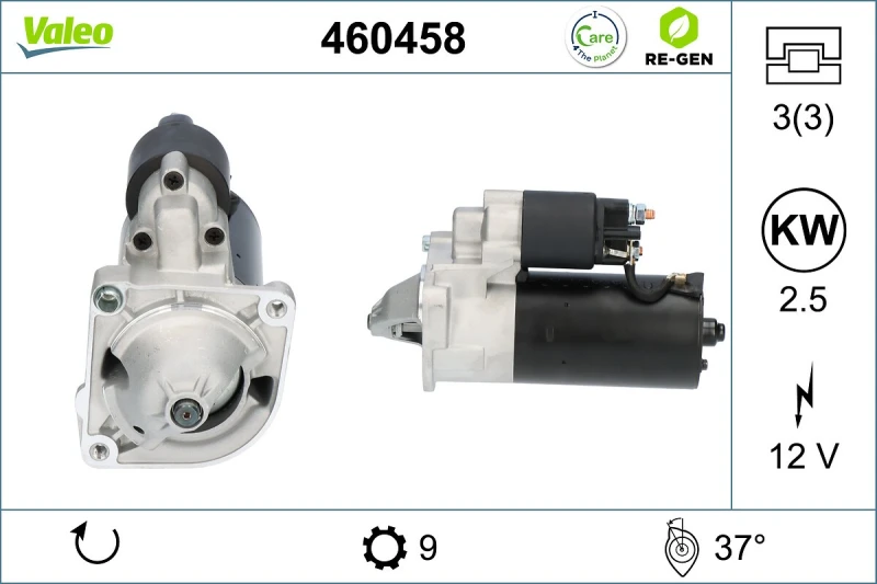 Image of Starter motor VALEO 460458