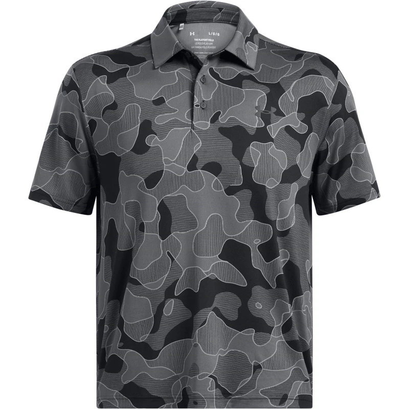 Image of Under Armour Mens Playoff Short-Sleeve Performance Polo Shirt Short Sleeve Performance Polos S Black 36118740350