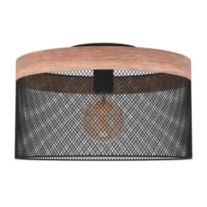 Image of Eglo Kilnsdale Steel Mesh Ceiling Light