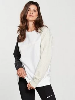 Image of Nike Training Swoosh Crew Sweat Black White Multi Size XXL Women