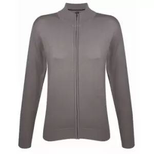 Image of SOLS Womens/Ladies Gordon Full Zip Cardigan (L) (Grey)