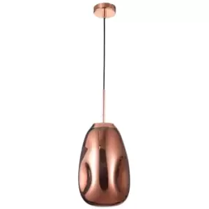 Image of Merano - Granby 22cm Pendant Ceiling Light Copper Metal Handmade Copper Glass LED E27