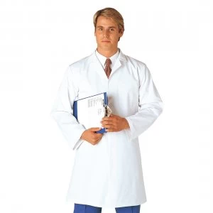 Image of Portwest Mens Single Pocket Food Coat White 2XL