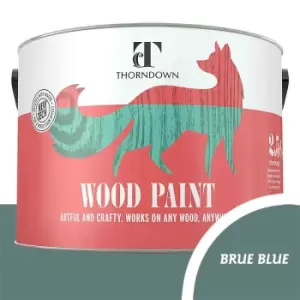 Image of Thorndown Brue Blue Satin Interior and Exterior Wood Paint 2.5L