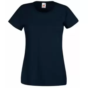 Image of Fruit Of The Loom Ladies/Womens Lady-Fit Valueweight Short Sleeve T-Shirt (2XL) (Deep Navy)