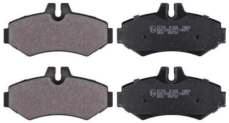 Image of A.B.S. 37124 Brake pad set prepared for wear warning indicator Brake Pad Set,disc brake (402)