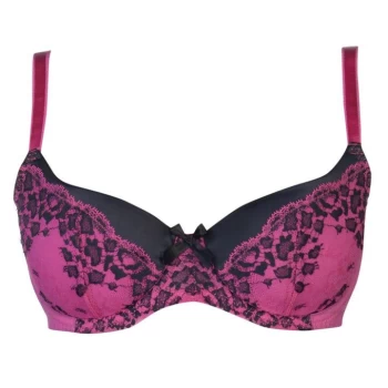 L Agent by Agent Provocateur LAgent Womens L-A Reya Plunge Bra - Pink