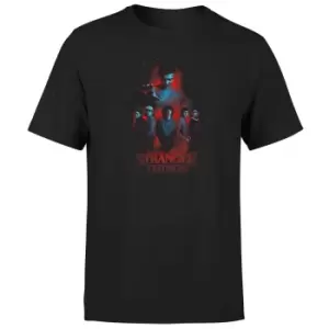 Image of Stranger Things Characters Composition Unisex T-Shirt - Black - 3XL - Black