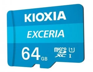 image of Kioxia 64GB Exceria U1 Class 10 microSD