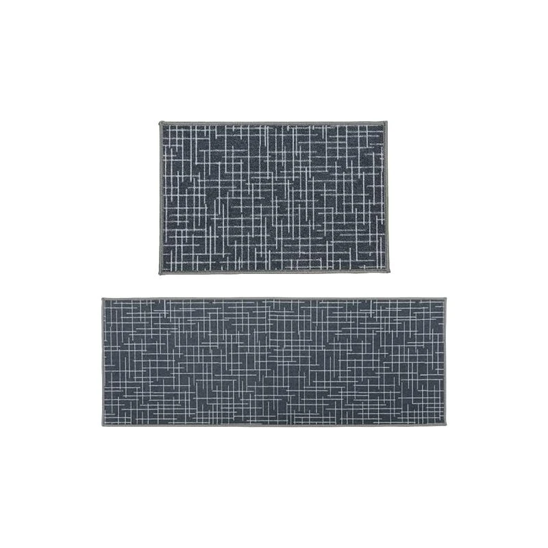 Image of JVL JVL Savio Machine Washable Doormat and Runner, Grey Grey