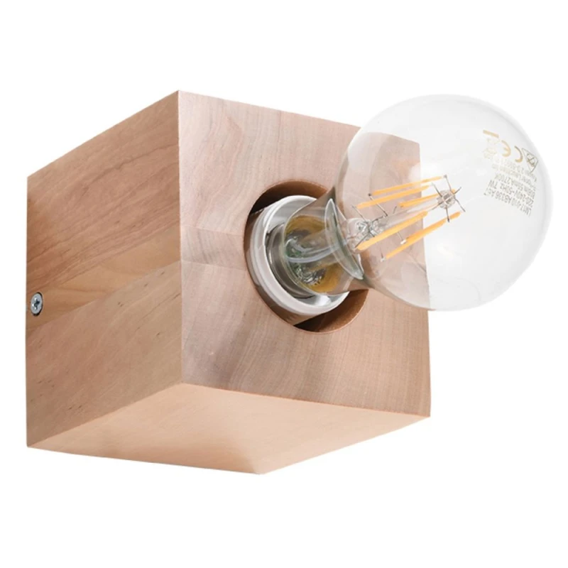 Image of Sollux Lighting Wall lamp wood Ariz Scandinavian Design E27