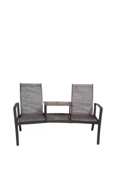 Image of Suntime Havana Bronze Copper Duo Love Seat / Tete a Tete Garden Bench