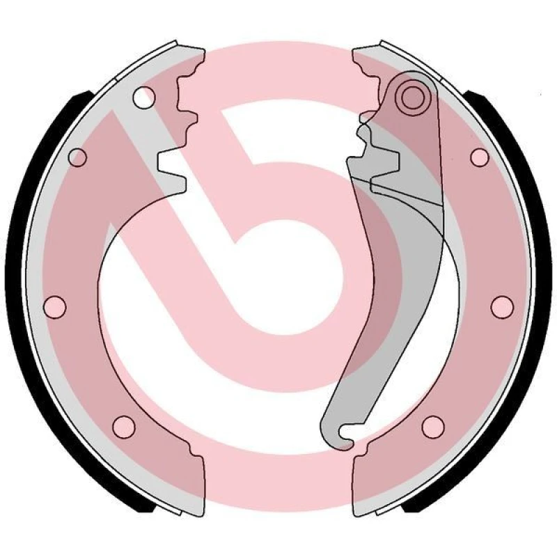 Image of BREMBO Handbrake shoes BREMBO S A6 509