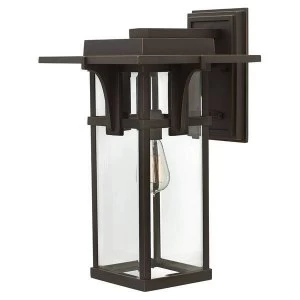 image of 1 Light Outdoor Large Wall Lantern Light Oil Rubbed Bronze IP44, E27