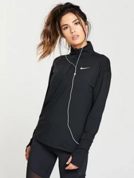 image of Nike Run Long Sleeve Element Top Black Size L Women