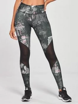 Image of Nike Training Graffiti Print Tight Multi Print Size S Women