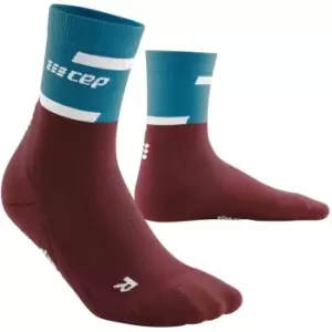 Image of Cep The Run Mens Mid Cut Compression Running Socks - Blue