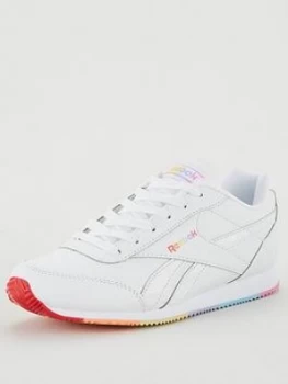 Image of Reebok Royal Complete Rainbow Childrens Trainer - White