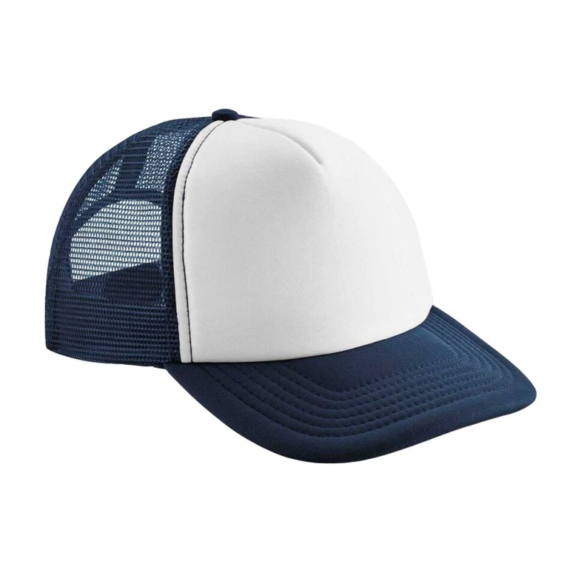 Image of Beechfield Mens Vintage Snapback Trucker Cap in Mid Navy Mid Navy Male One Size