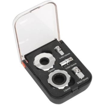 Image of Sealey 1/4" and 3/8" Drive Palm Ratchet Set Combination