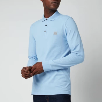 Hugo Boss Passerby Long Sleeve Polo Shirt Pastel Blue Size 2XL Men